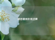 德信德州扑克过牌