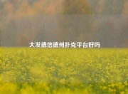 大发德信德州扑克平台好吗