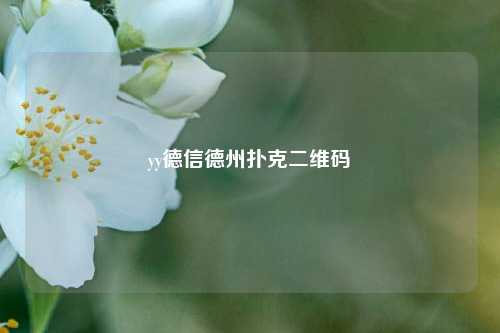 yy德信德州扑克二维码