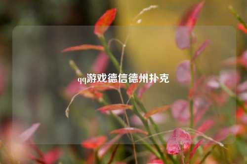 qq游戏德信德州扑克